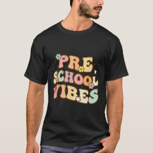 Camiseta Vibraciones de preescolar de vuelta al cole retro