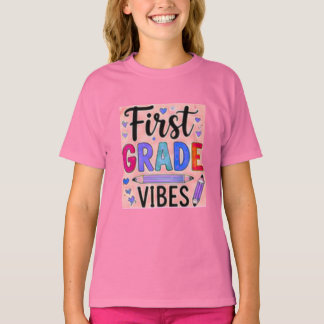 Camiseta Vibraciones de Primer Grado Niñas Cutres Regreso a