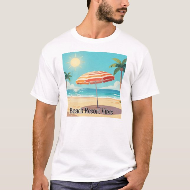 Camiseta Vibraciones de Resort de Playa (Anverso)
