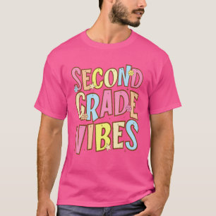 Camiseta Vibraciones de segundo grado de regreso a la escue