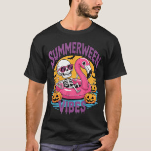 Camiseta Vibraciones de Summerween Esqueleto Flamenco Espel