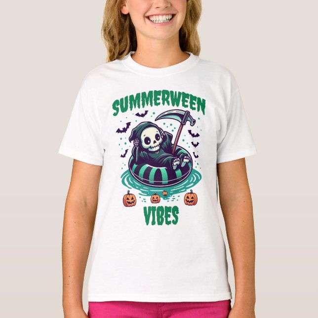 Camiseta Vibraciones de Summerween – Segador Relajado (Anverso)