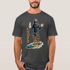 Camiseta Vibraciones de surfista WWJD, Jesús todos los días