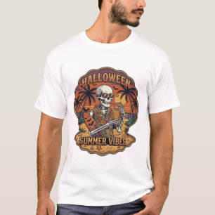 Camiseta Vibraciones de Verano de Halloween Gafas de Sol de
