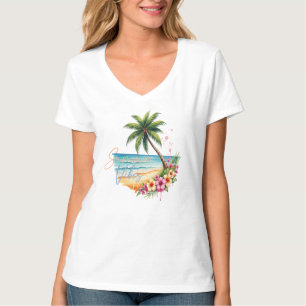 Camiseta Vibraciones de verano de mujeres en la playa