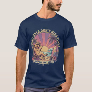 Camiseta Vibraciones de Verano en la Playa con Retriever Do