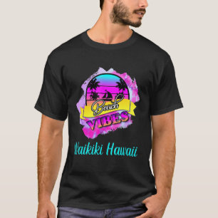 Camiseta Vibraciones de verano en la playa de Waikiki vacac