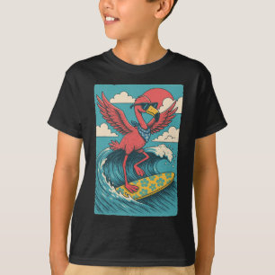 Camiseta Vibraciones de verano Flamingo Surfing Vibraciones