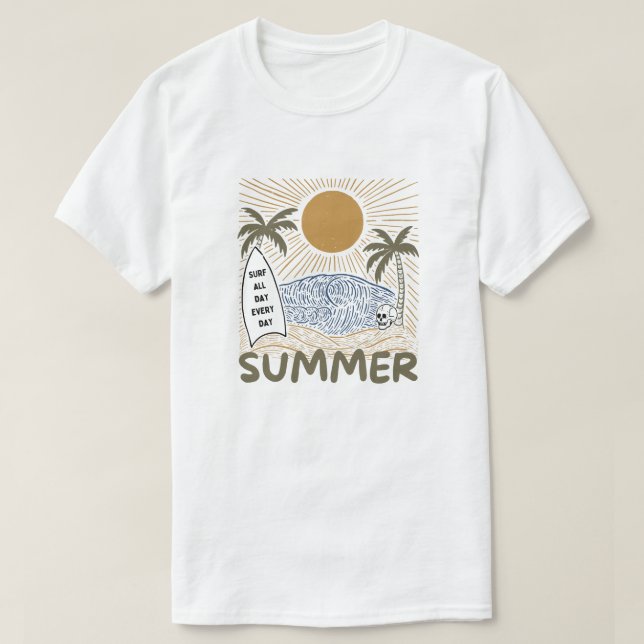Camiseta Vibraciones de Verano Lineart (Diseño del anverso)