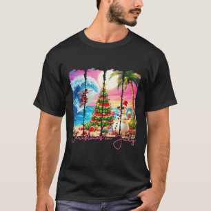 Camiseta Vibraciones de verano Navidad en julio Santa surfe