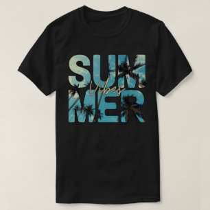 Camiseta Vibraciones de Verano Palmas Tropicales