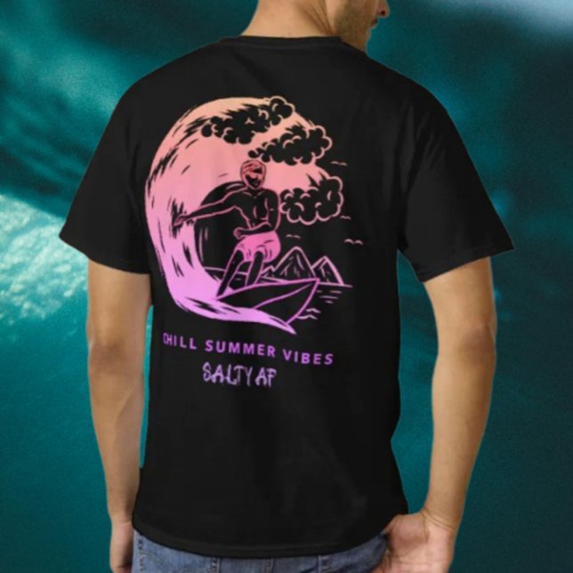 Camiseta Vibraciones de verano relajantes gradiente rosa po (Subido por el creador)