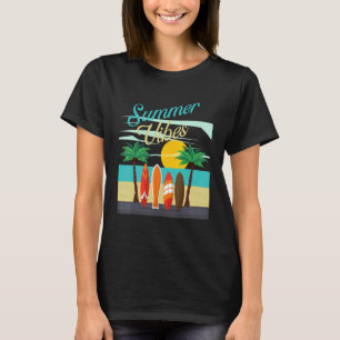 Camiseta Vibraciones de Verano Tablas de Surf Vacaciones d