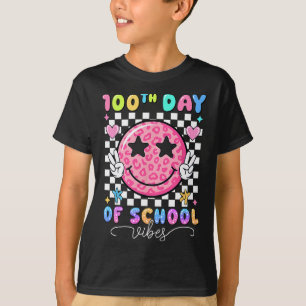 Camiseta Vibraciones del 100º día de escuela Cara sonriente