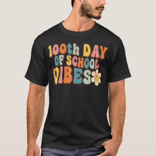 Camiseta Vibraciones del 100º día de escuela Maestro Feliz