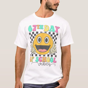 Camiseta Vibraciones del 67º día de escuela Cara sonriente 