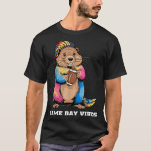 Camiseta Vibraciones del Día del Juego Mapache Tribal Soste