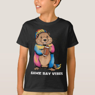 Camiseta Vibraciones del Día del Juego Mapache Tribal Soste