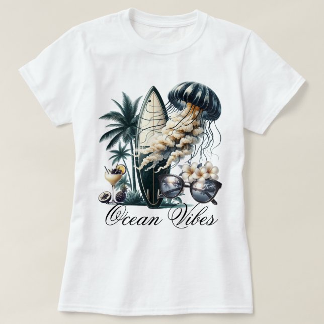 Camiseta Vibraciones del Océano (Diseño del anverso)