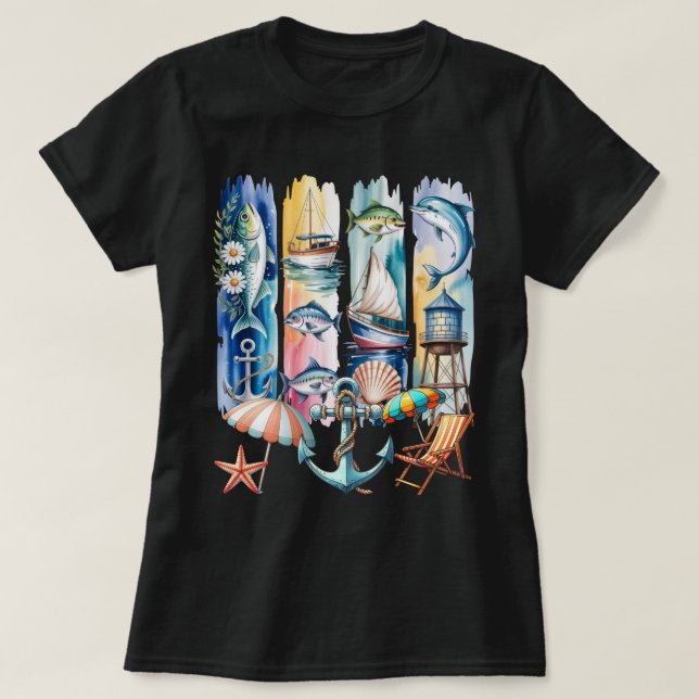 Camiseta Vibraciones del Océano (Diseño del anverso)