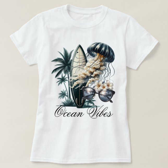 Camiseta Vibraciones del Océano (Diseño del anverso)