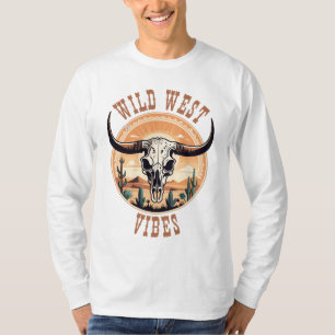 Camiseta Vibraciones del Oeste Salvaje Cráneo de Vaca
