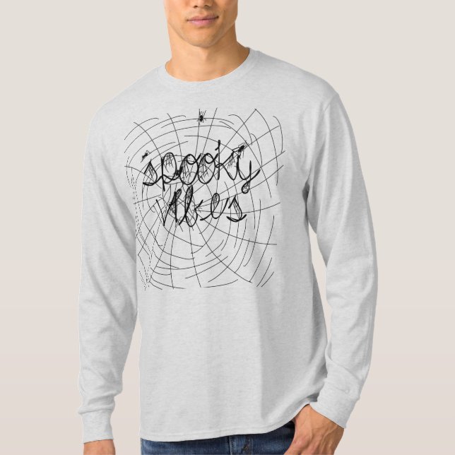 Camiseta Vibraciones espeluznantes arañas abstractas (Anverso)