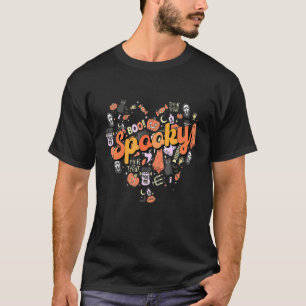 Camiseta Vibraciones Espeluznantes En Forma De Corazón Temp
