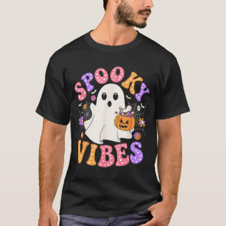 Camiseta Vibraciones espeluznantes fantasma lindo jack o li