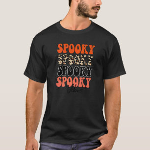 Camiseta Vibraciones Espeluznantes Halloween Retro Vintage