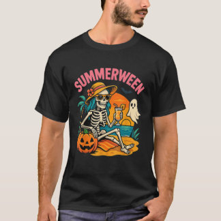 Camiseta Vibraciones Espeluznantes Tropicales de la Playa d