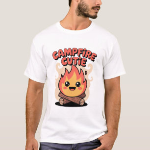 Camiseta Vibraciones Felices de Fogata Divertido Camping