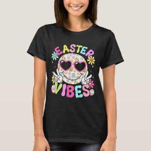 Camiseta Vibraciones Felices de Pascua Conejito Conejito Ch