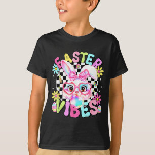 Camiseta Vibraciones Felices de Pascua Conejito Conejito Ch