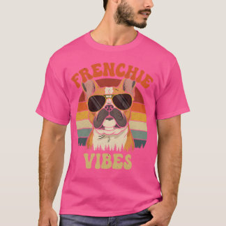 Camiseta Vibraciones Frenchie Bulldog Francés Retro amigos