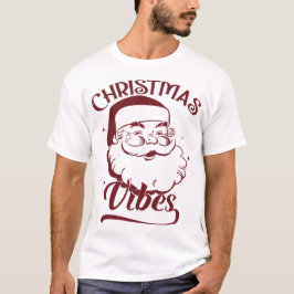 Camiseta Vibraciones Navideñas Diseño Vintage