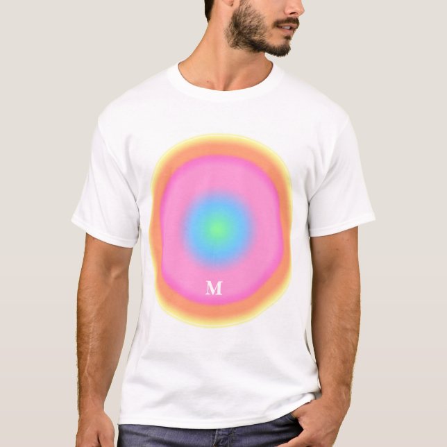 Camiseta Vibraciones positivas - Radial colorida (Anverso)