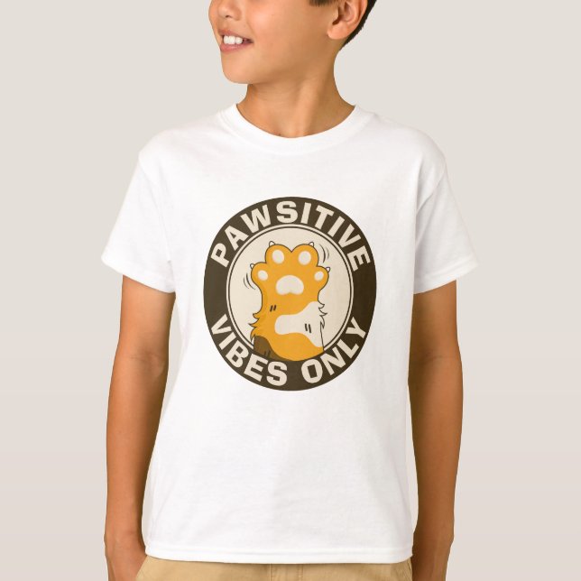 Camiseta Vibraciones positivas solo Pata de gato lindo Chis (Anverso)