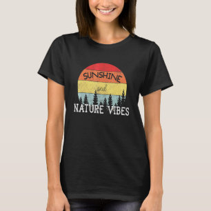 Camiseta Vibraciones Retro De Sol Y Naturaleza Puesta De So