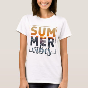 Camiseta Vibraciones retro divertidas de verano, vacaciones