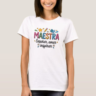 Camiseta Vibraciones Retro Maestra Profesora de Español