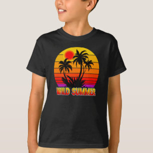 Camiseta Vibraciones Salvajes Retro de Verano con Diseño de