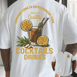 Camiseta Vibraciones Tropicales: Bebida de Playa para la Di