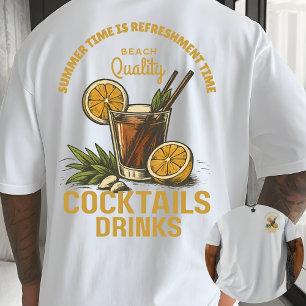 Camiseta Vibraciones Tropicales: Bebida de Playa para la Di