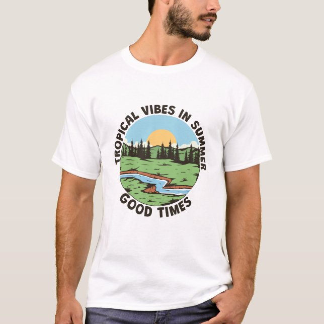 Camiseta Vibraciones Tropicales En Verano (Anverso)