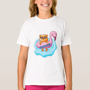 Camiseta vibraciones veraniegas de la piscina de gatos di