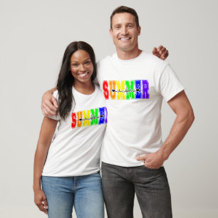 Camiseta Vibraciones Veraniegas LGBTQ Orgullo Arcoíris