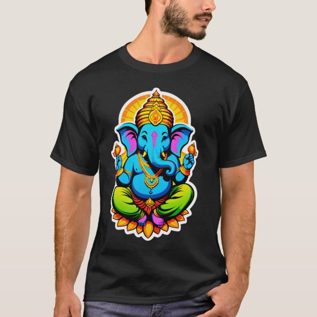 Camiseta Vibrancia divina - Lord Ganesha (Anverso)