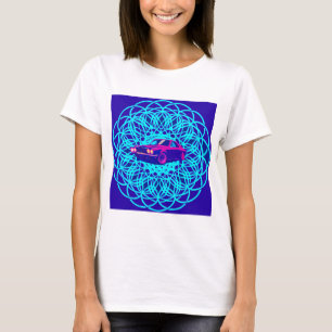 Camiseta Vibrant Car Centered in Geometric Mandala