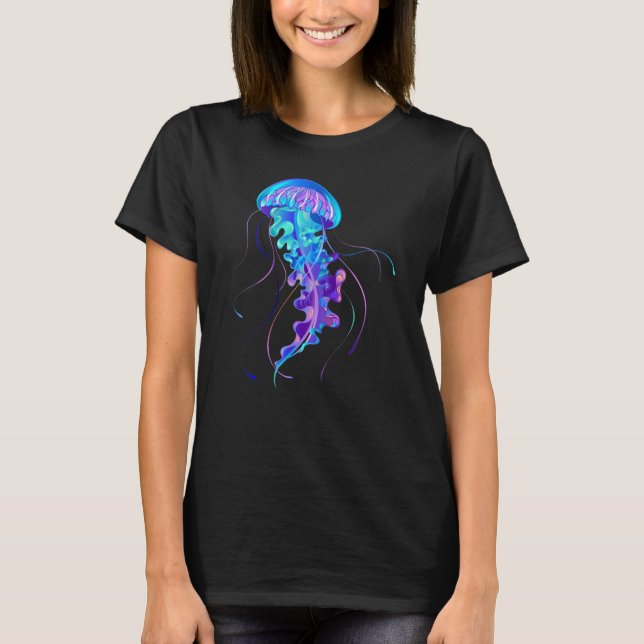 Camiseta Vibrant Color Glowing Jellyfish (Anverso)